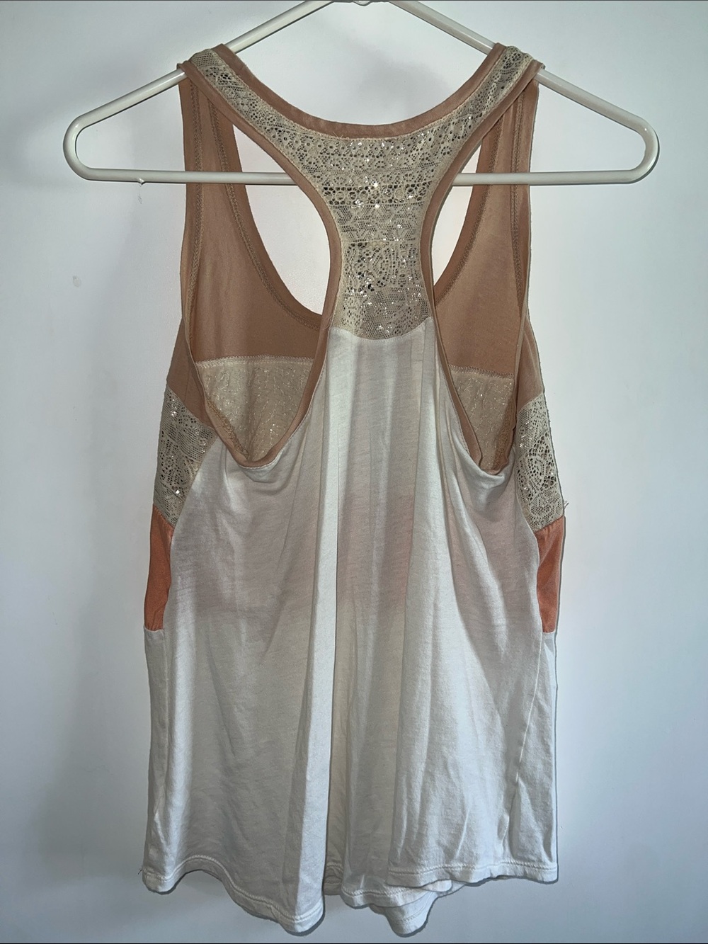 Express Peach Colorblock Racerback Tank - Picture 3 of 3